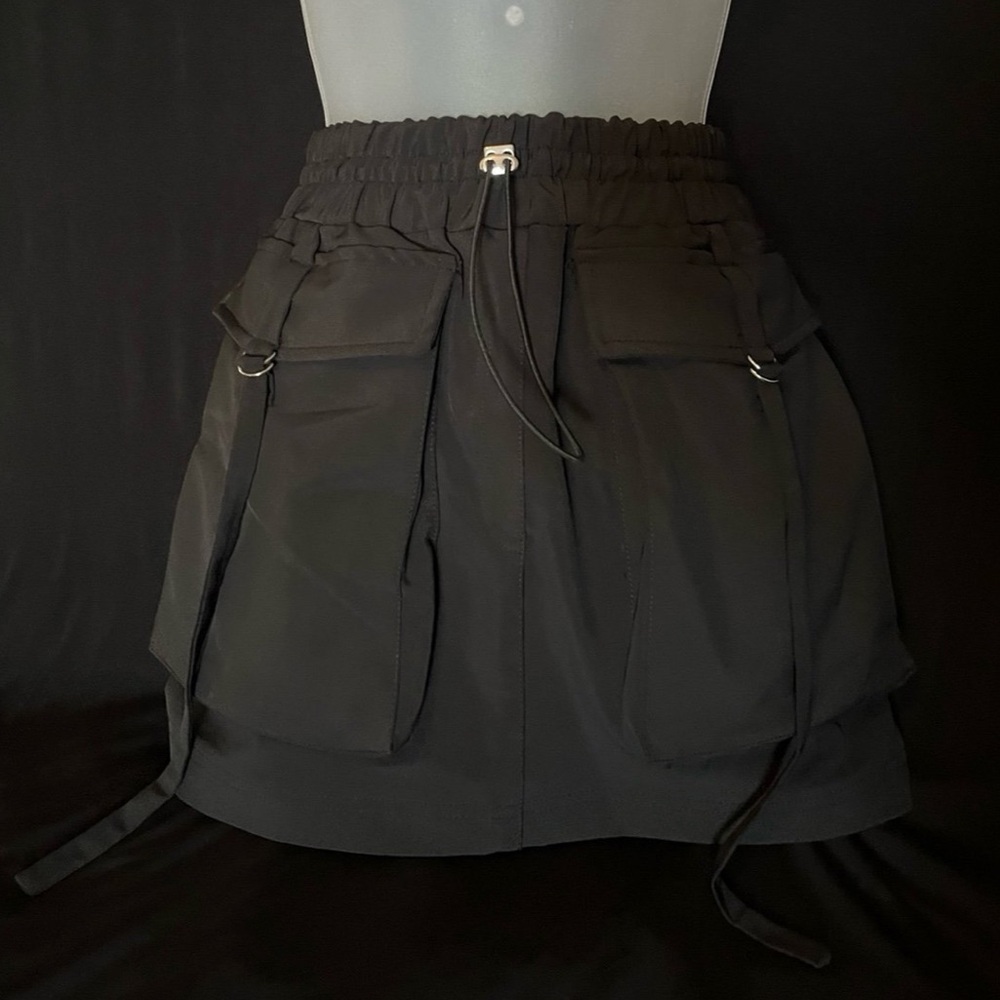 Zara Black Drawstring Skirt